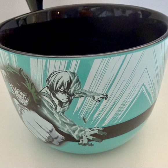 My Hero Academia 20oz Soup Mug & Spoon Set - Deku, Bakugo, Todoroki - Picture 8 of 10